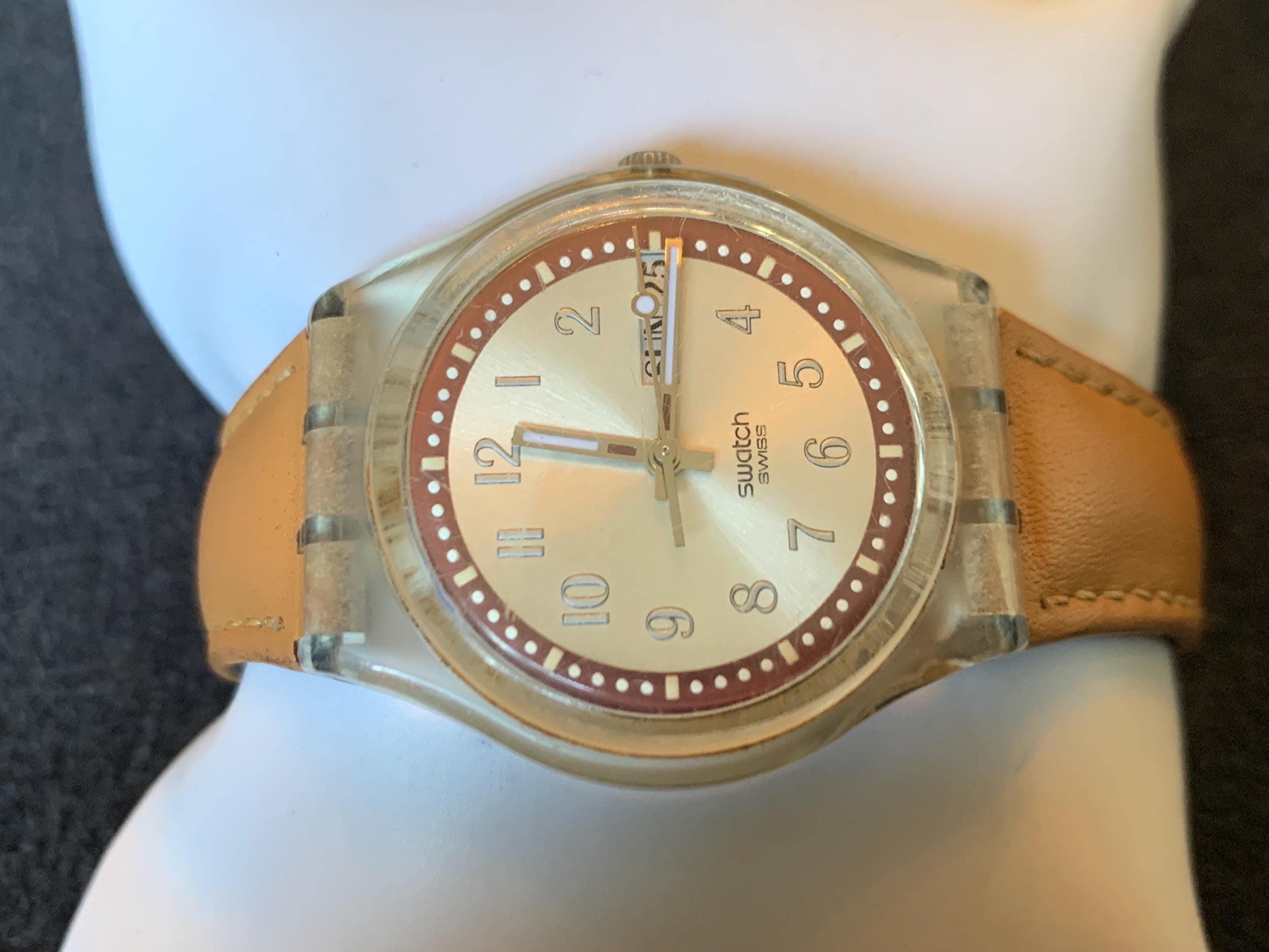 SWATCH Croissant Chaud GE700 腕時計 稼働品 Y2K Đồng hồ Swatch 