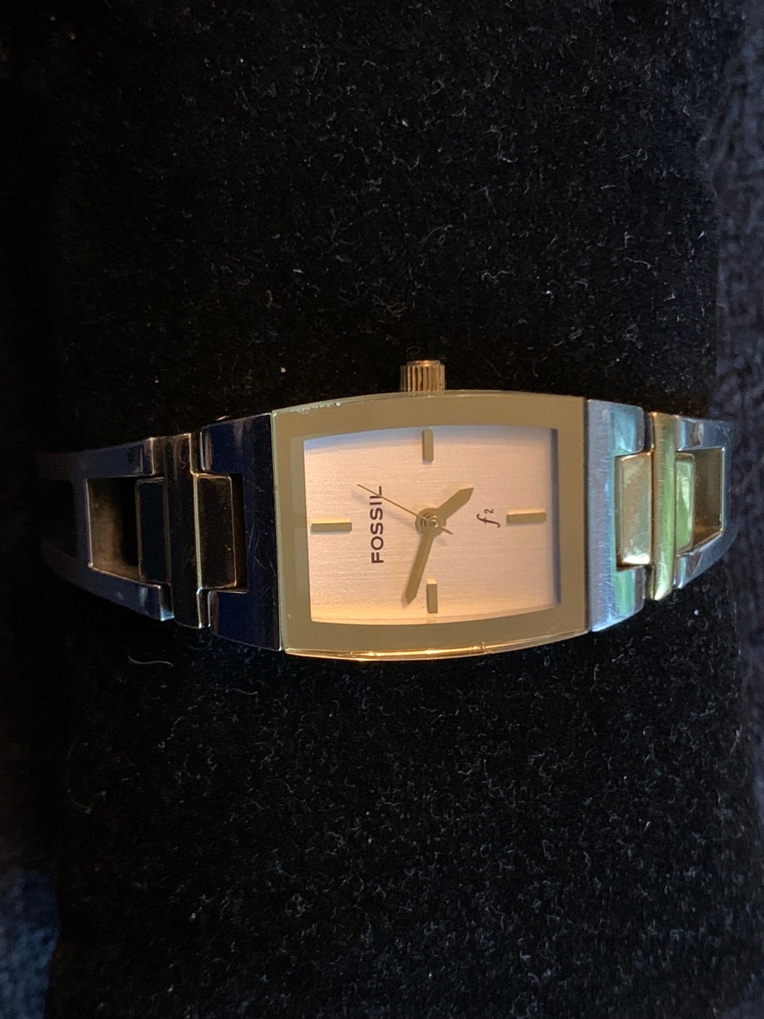 Vintage Fossil F2 Ladies Gold and Silver Tone Watch Etsy UK