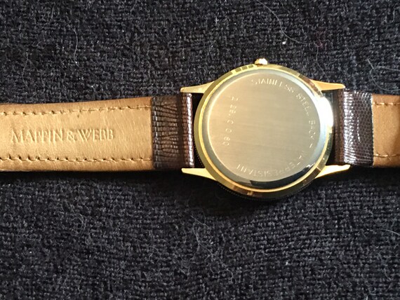 Vintage Mappin and Webb Quartz gold tone watch - image 9