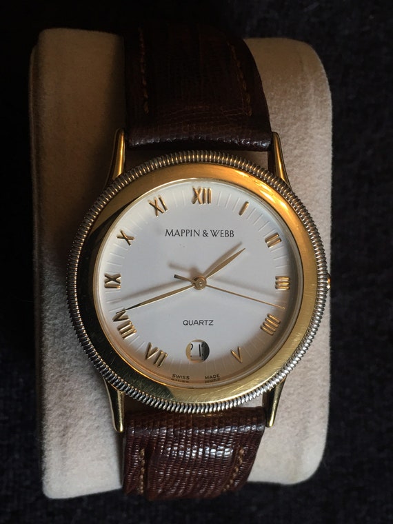Vintage Mappin and Webb Quartz gold tone watch - image 3