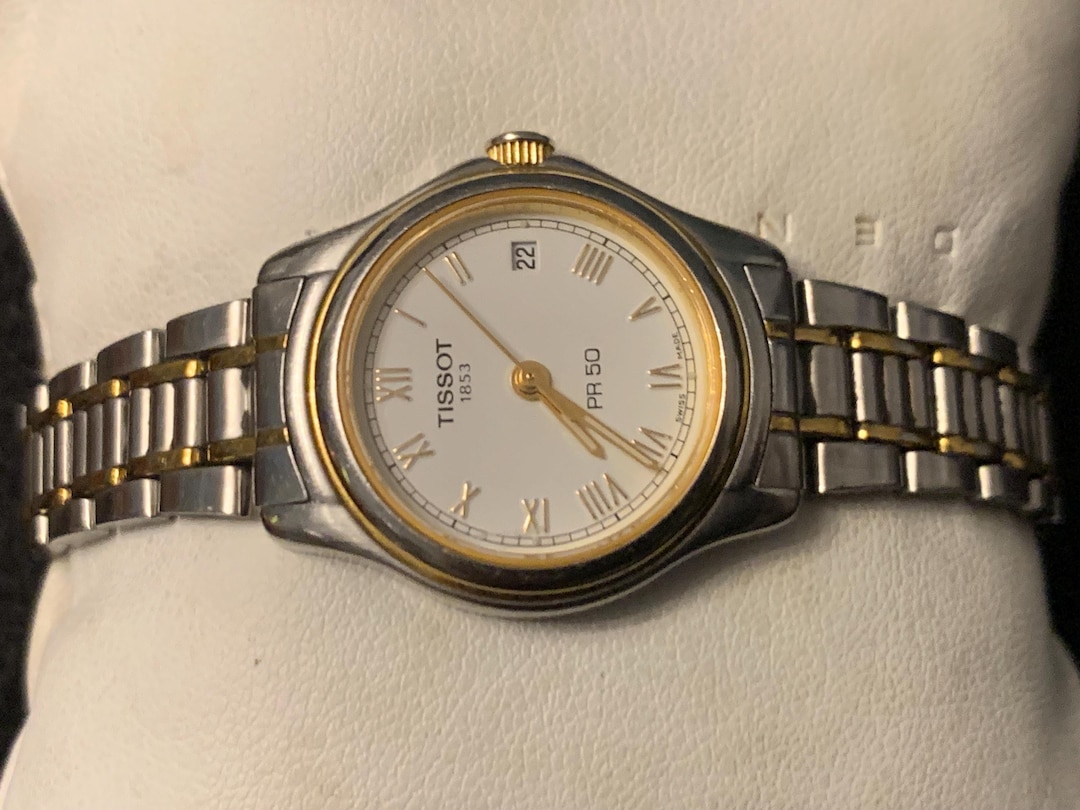 ホ*》様 稼働品TISSOTティソレディース腕時計ゴールド ヴィンテージSwis ヴィンテージ ティソ 1853 PR50 レディース ゴールド＆シルバートーン