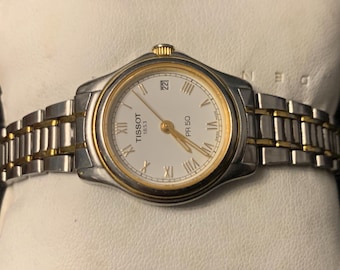 Vintage Tissot 1853 PR50 Ladies Gold and Silver Tone Watch