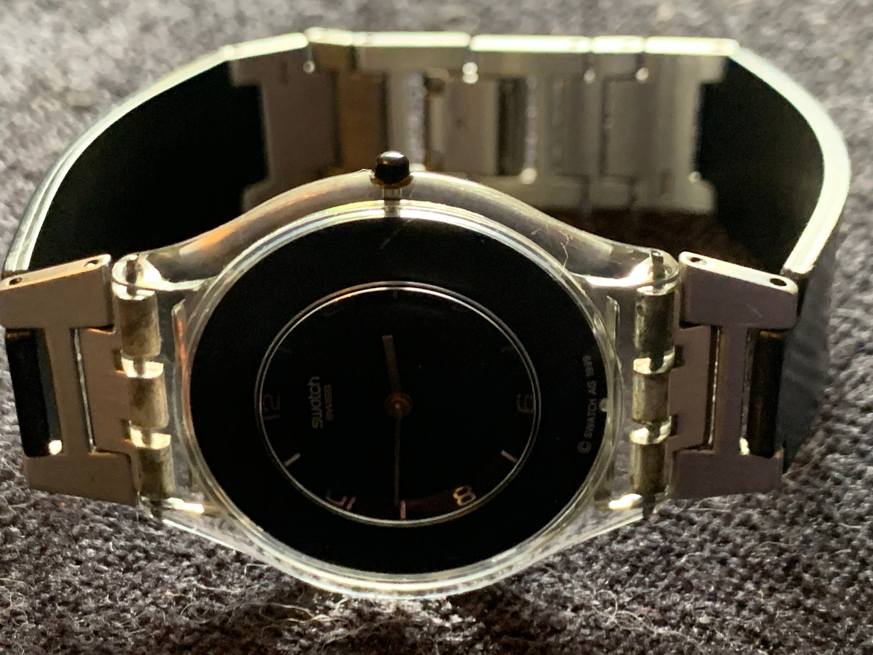 Vintage Very Rare Swatch Unisex SFK116 Pure Black Watch  display picture 3