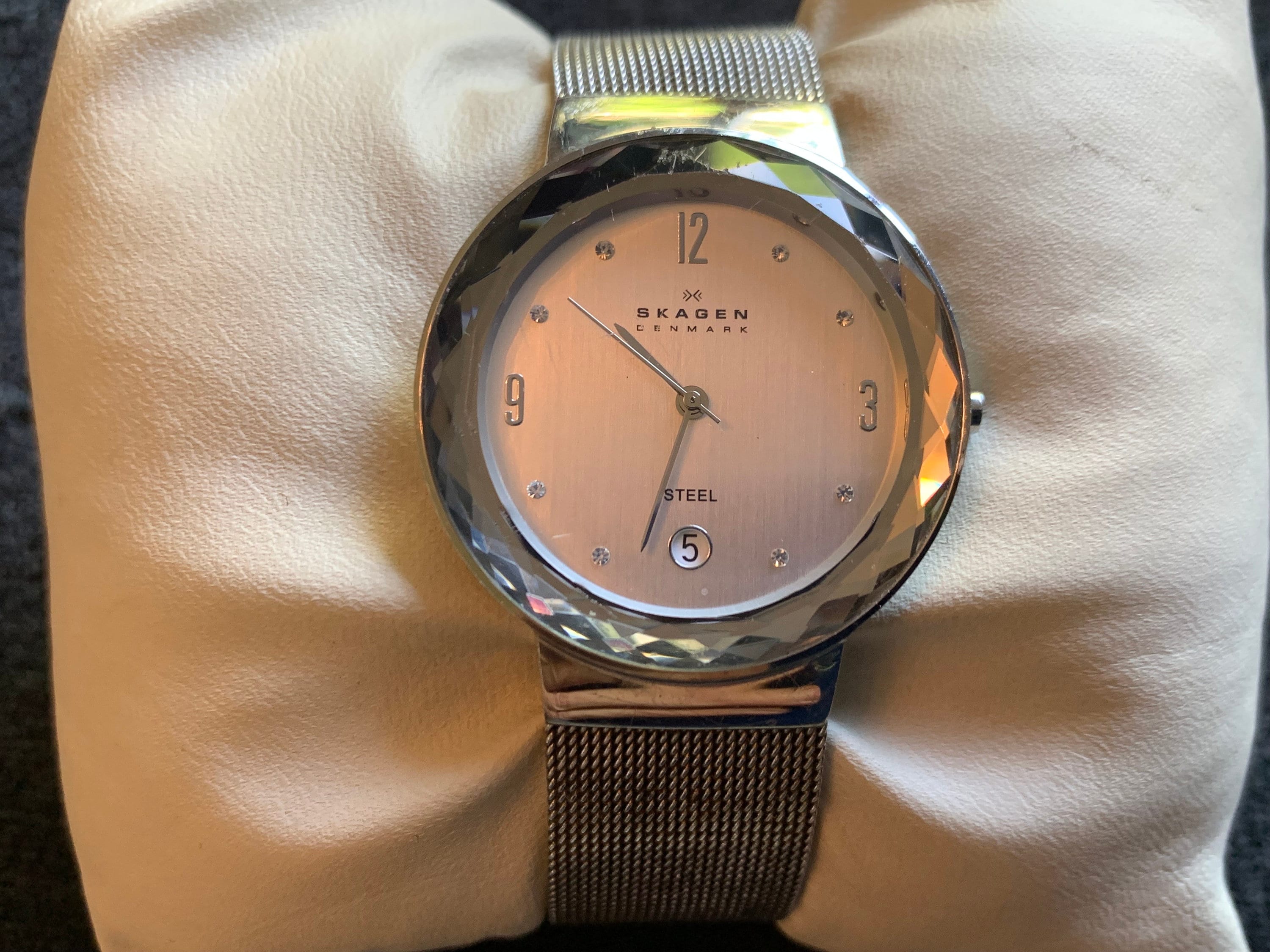 Skagen Steel Quartz Gold Silver Tone Watch - Etsy
