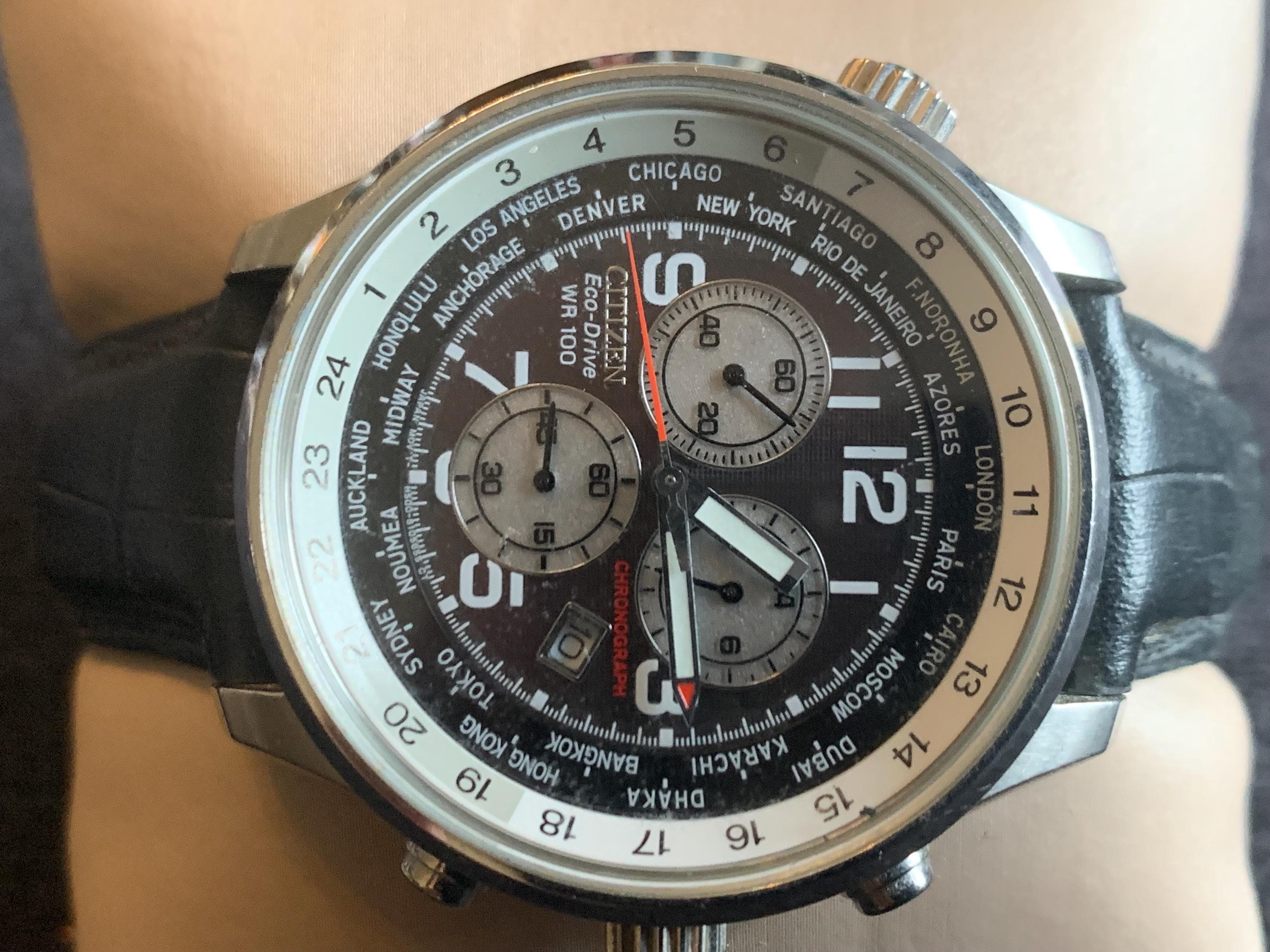 Citizen Elegance WR100 Vintage Watch Black Dial, Stainless Weight Bracelet Citizen Wr100 - Etsy main image 2