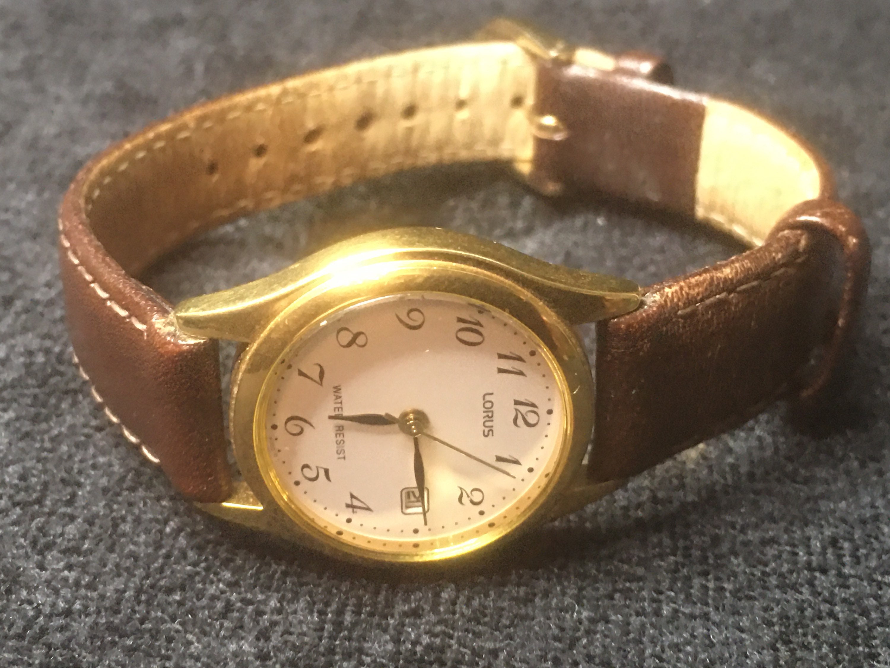 Vintage Lorus Ladies Quartz Watch With Leather Strap Gold Tone Etsy UK