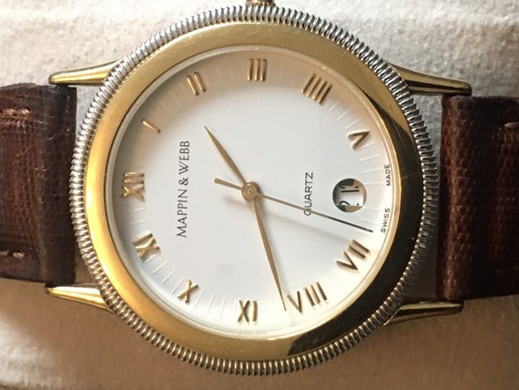 Vintage Mappin and Webb Quartz gold tone watch - image 2
