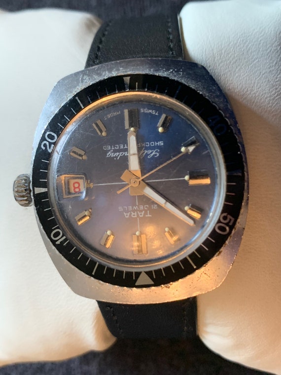 Vintage Rare Vintage Tara Automatic 21 jewel Divers m… Gem