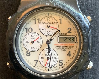 Vintage Casio Illuminator Chronograph 1325 MWA 10 Etsy Denmark
