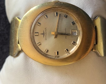Vintage raro 1970 Dugena UFO Turtle reloj para hombre sivyers30