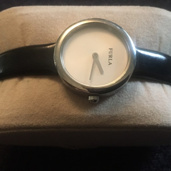 Furla Steel Collection ladies watch with leather strap