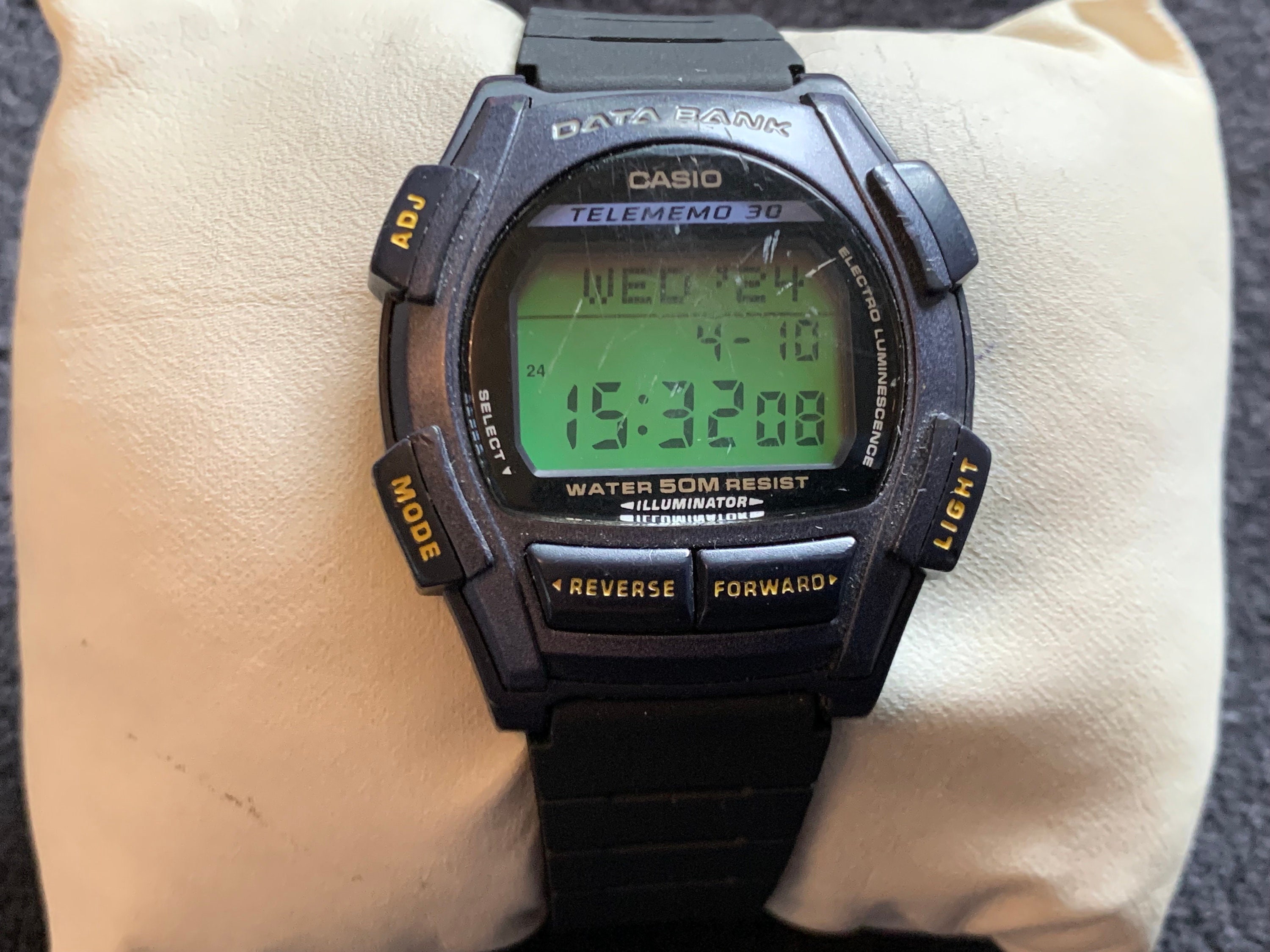 Vintage Rare Casio Data Bank Telememo 30 Illuminator 1600 DB 35H