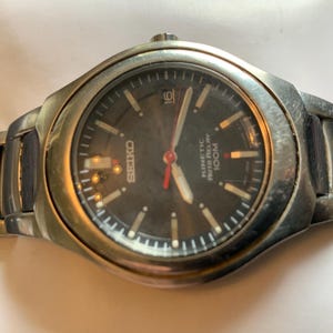 Vintage Seiko Kinetic Auto Relay Silver Tone Mens Watch - Etsy