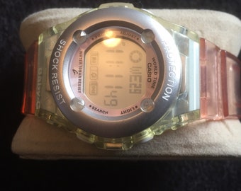 Vintage Retro Ladies pink Casio Baby G digital quartz watch