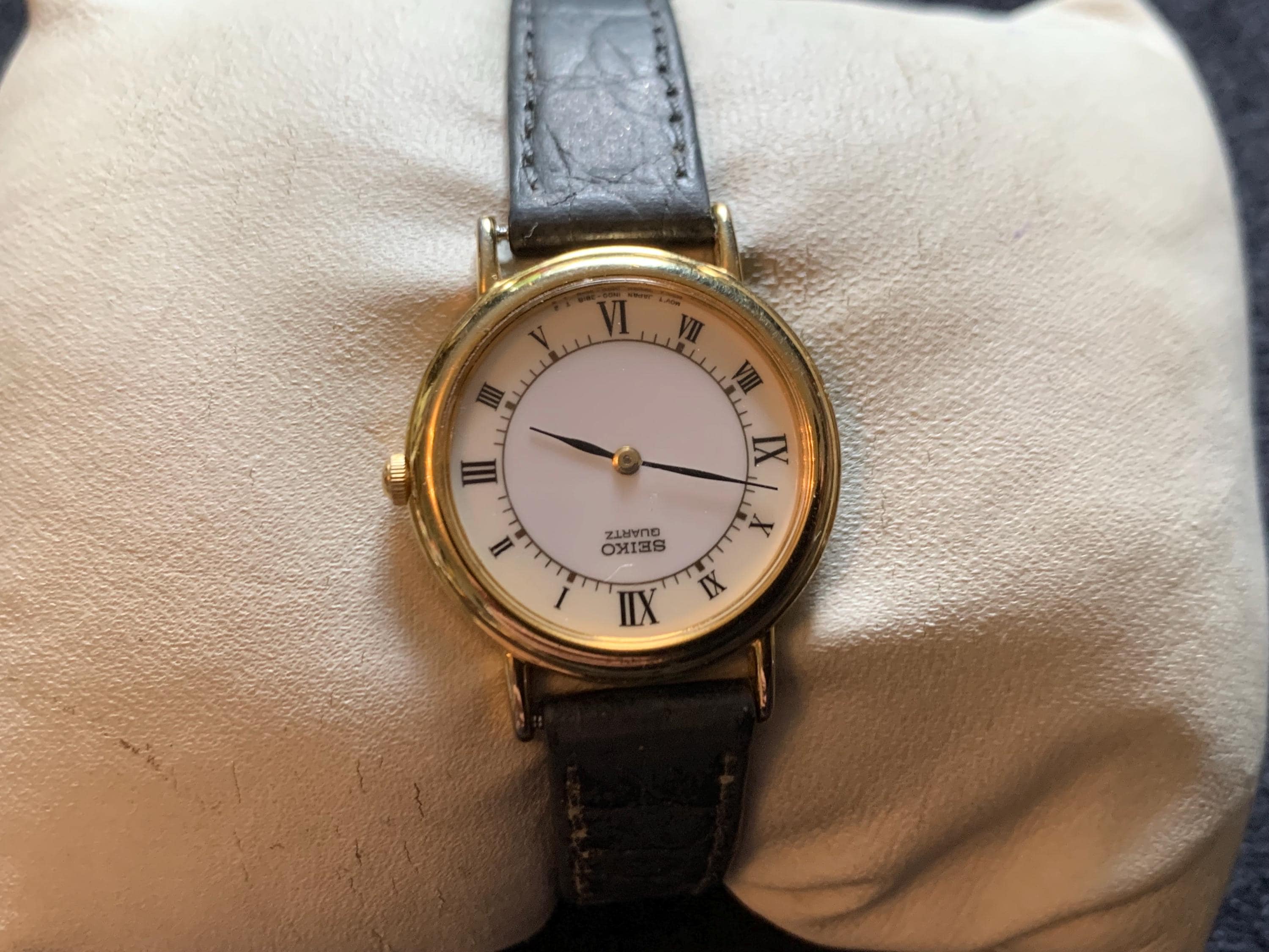 Horloge De Table Seiko Quartz Années 60 - Laiton Doré - Vintage France