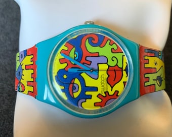 Vintage Swatch Unisex Artist Special Morning Glow Watch GZ205S