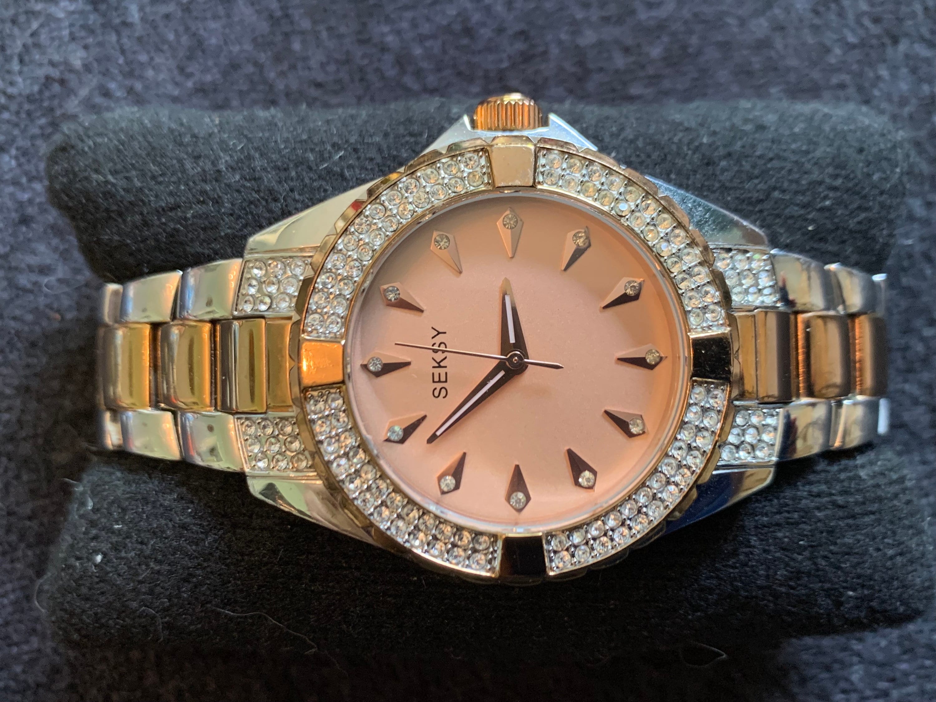 Sesky by Sekonda 4233 Gold silver Tone With Faux Diamond Ladies