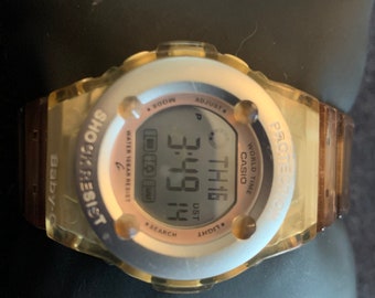 Vintage Retro Ladies Smoky brown  Casio Baby G digital quartz watch