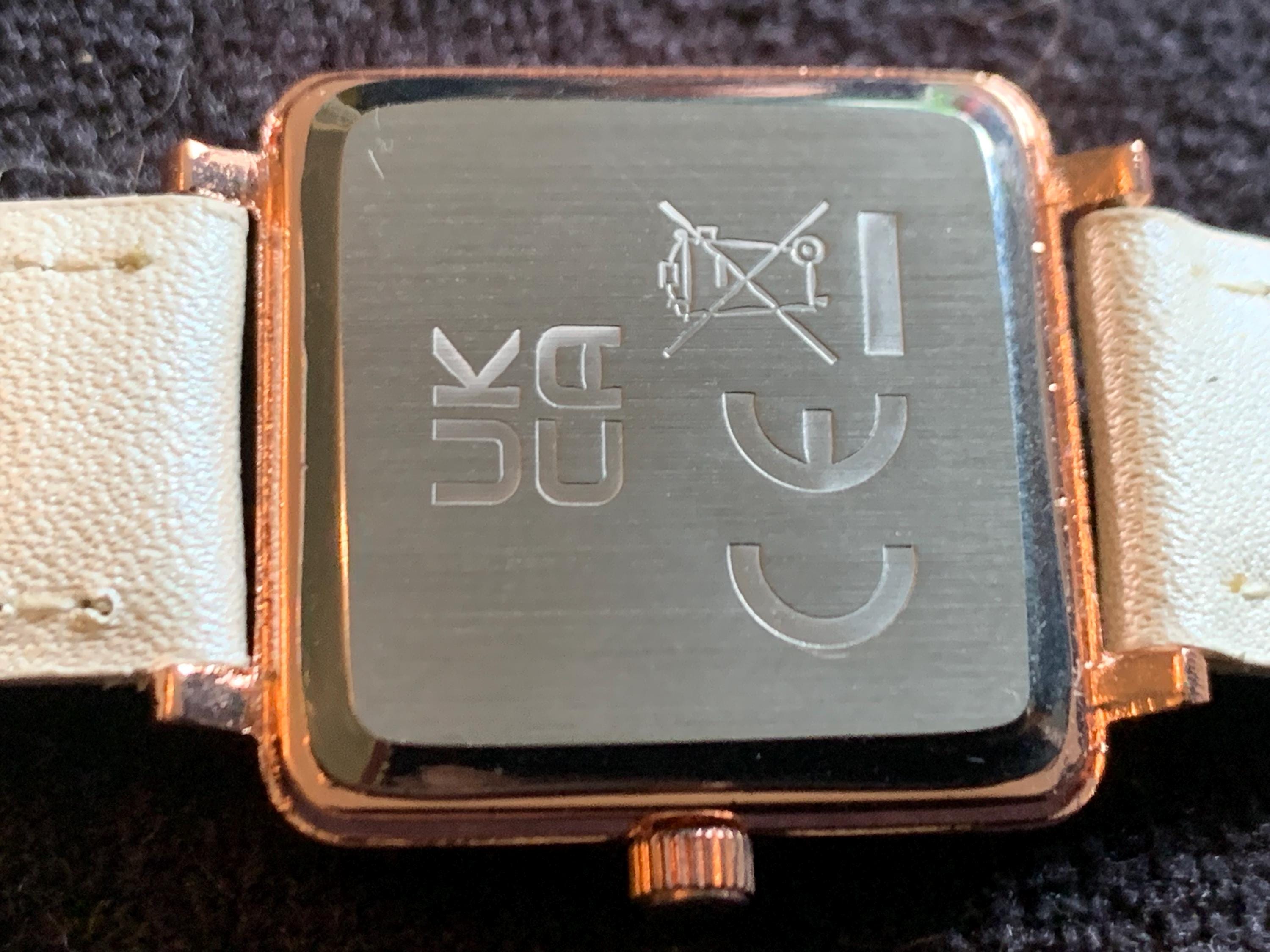 NIB Rodier Leather Watch Lune - Rose Gold - Natural Leather – Nacre main image 4