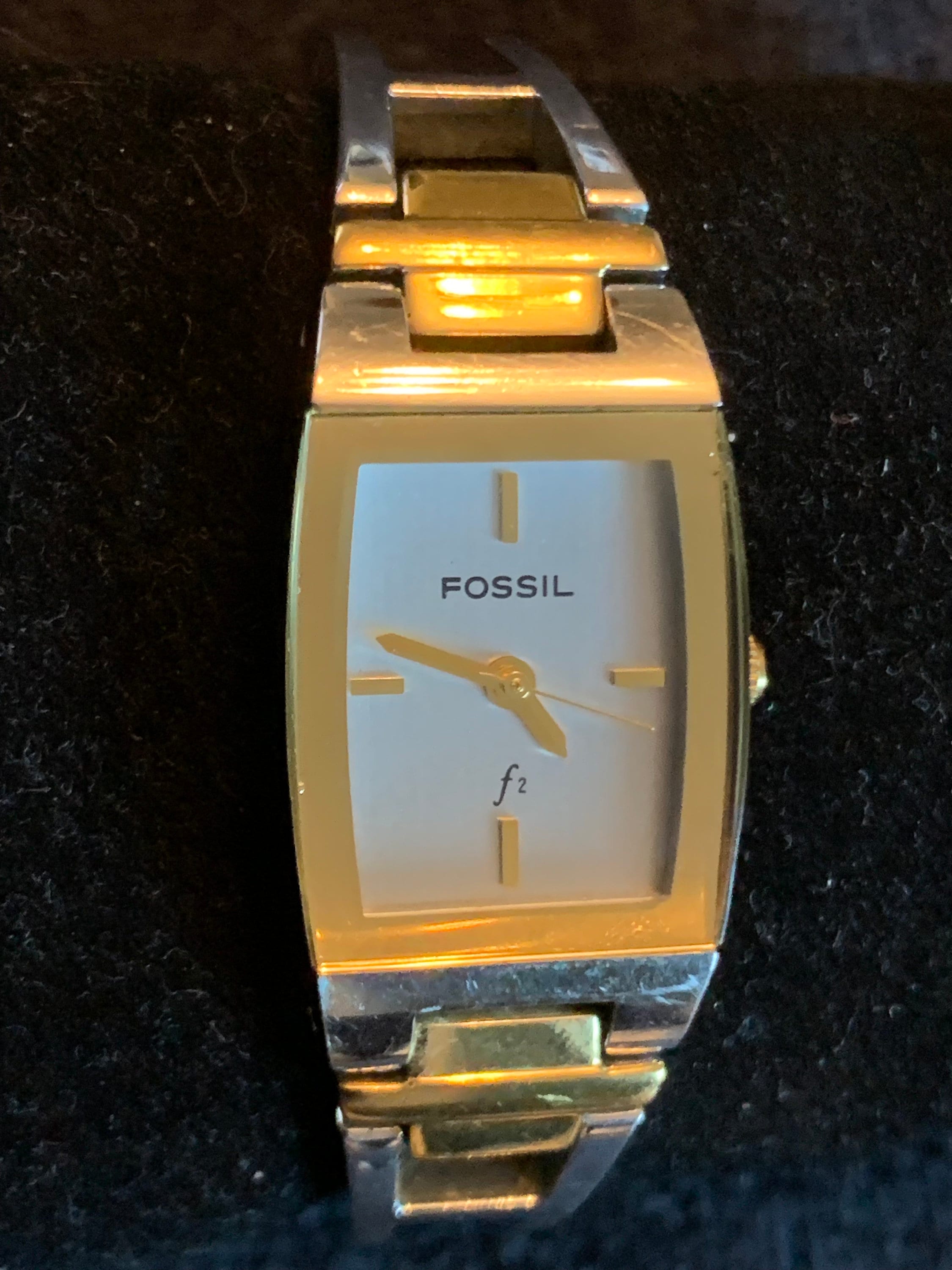 Vintage Fossil F2 Ladies Gold and Silver Tone Watch - Etsy