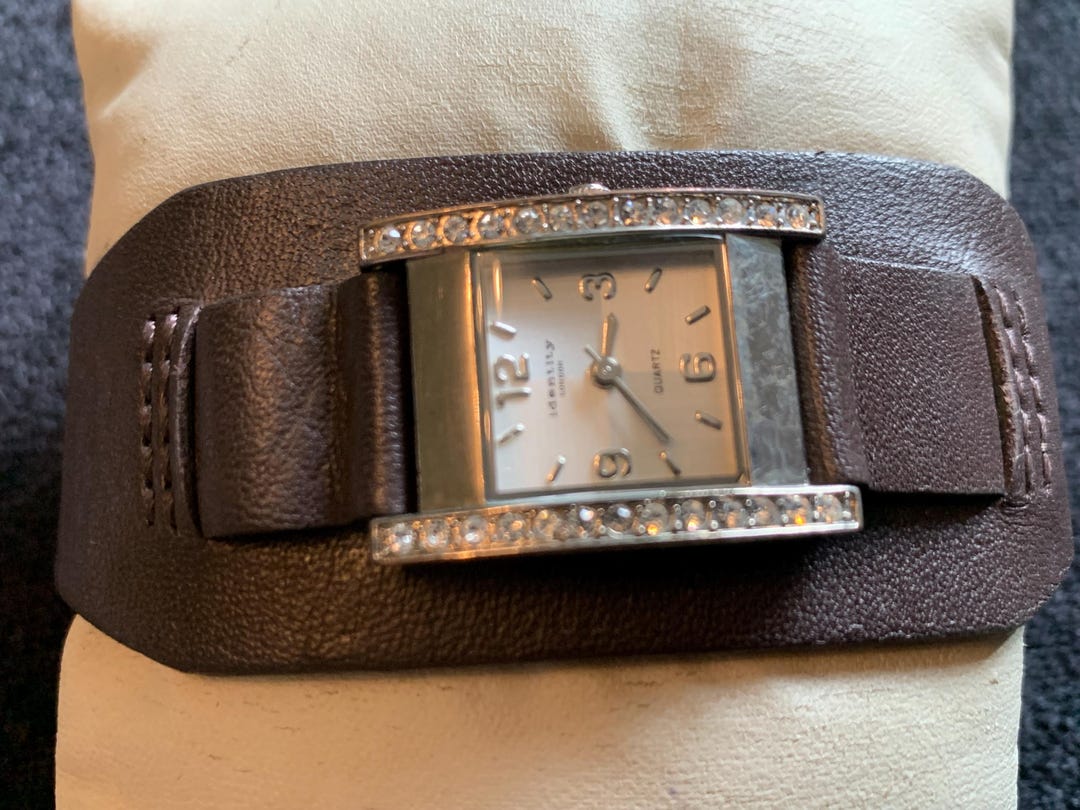 Vintage Identity Ladies Tank Watch Silver Tone With Faux Diamonds - Etsy
