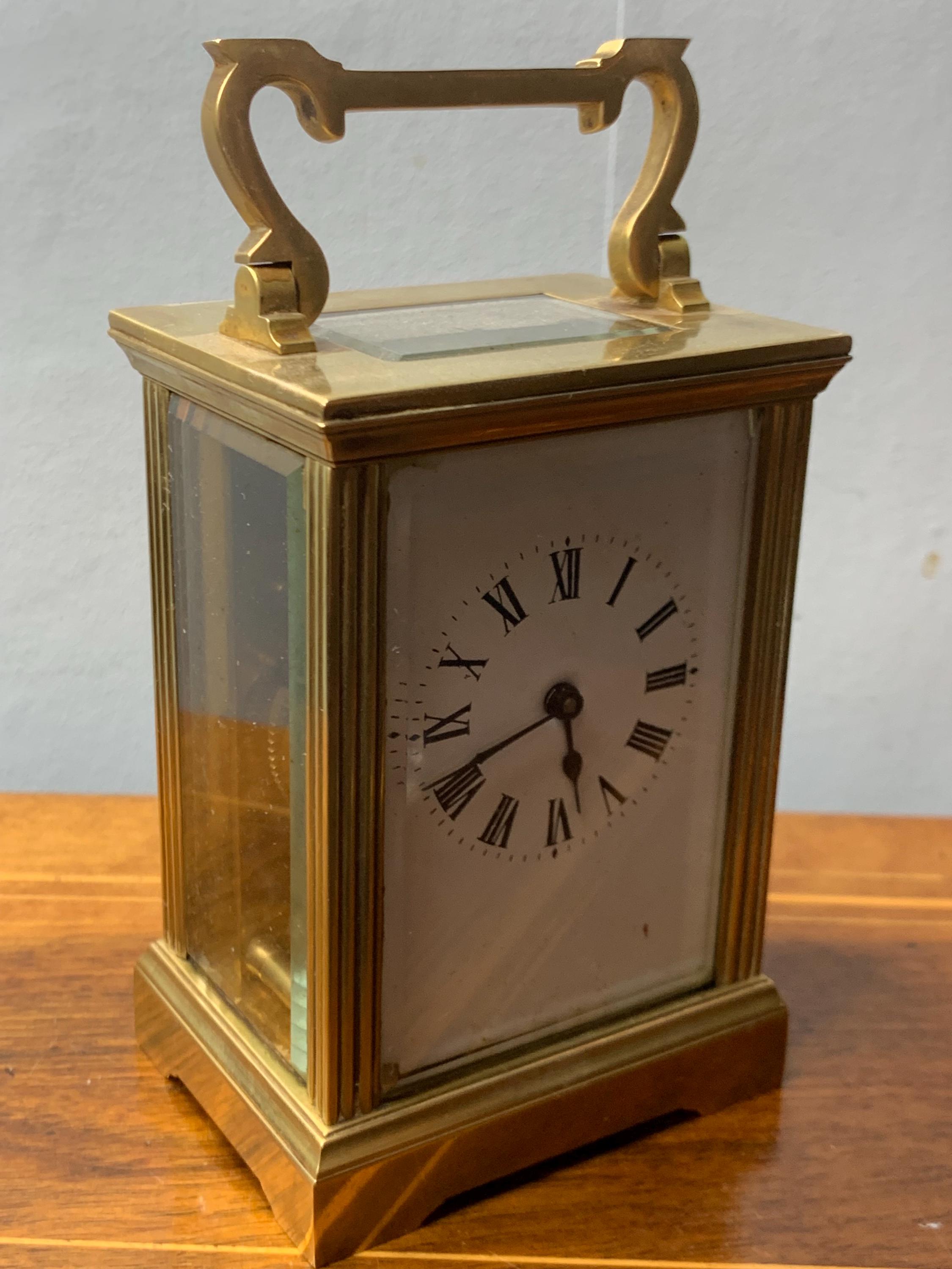 Vintage French Brass Carriage Clock With Key - Etsy