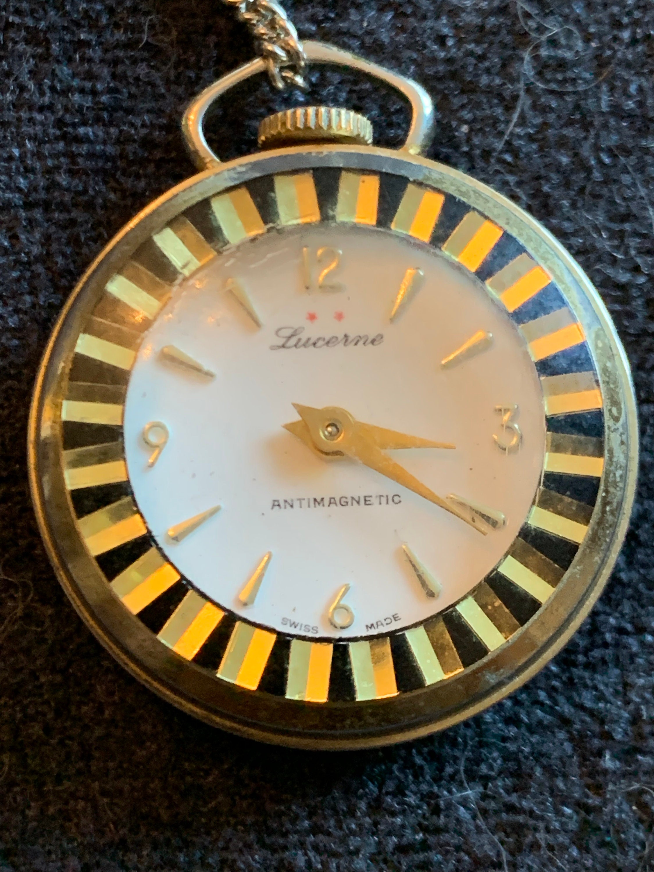 Reloj colgante vintage Lucerne Silver tone para damas Etsy Espa a