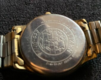 Citizen Eco Drive 7821 Gold Tone Men's Quartz Watch - Etsy