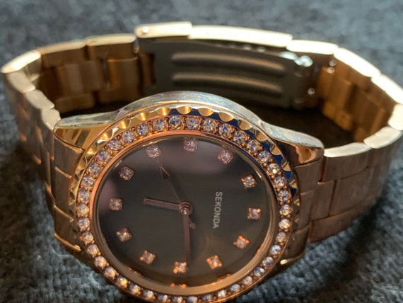 Vintage Sekonda Copper tone ladies quartz watch w… - image 7
