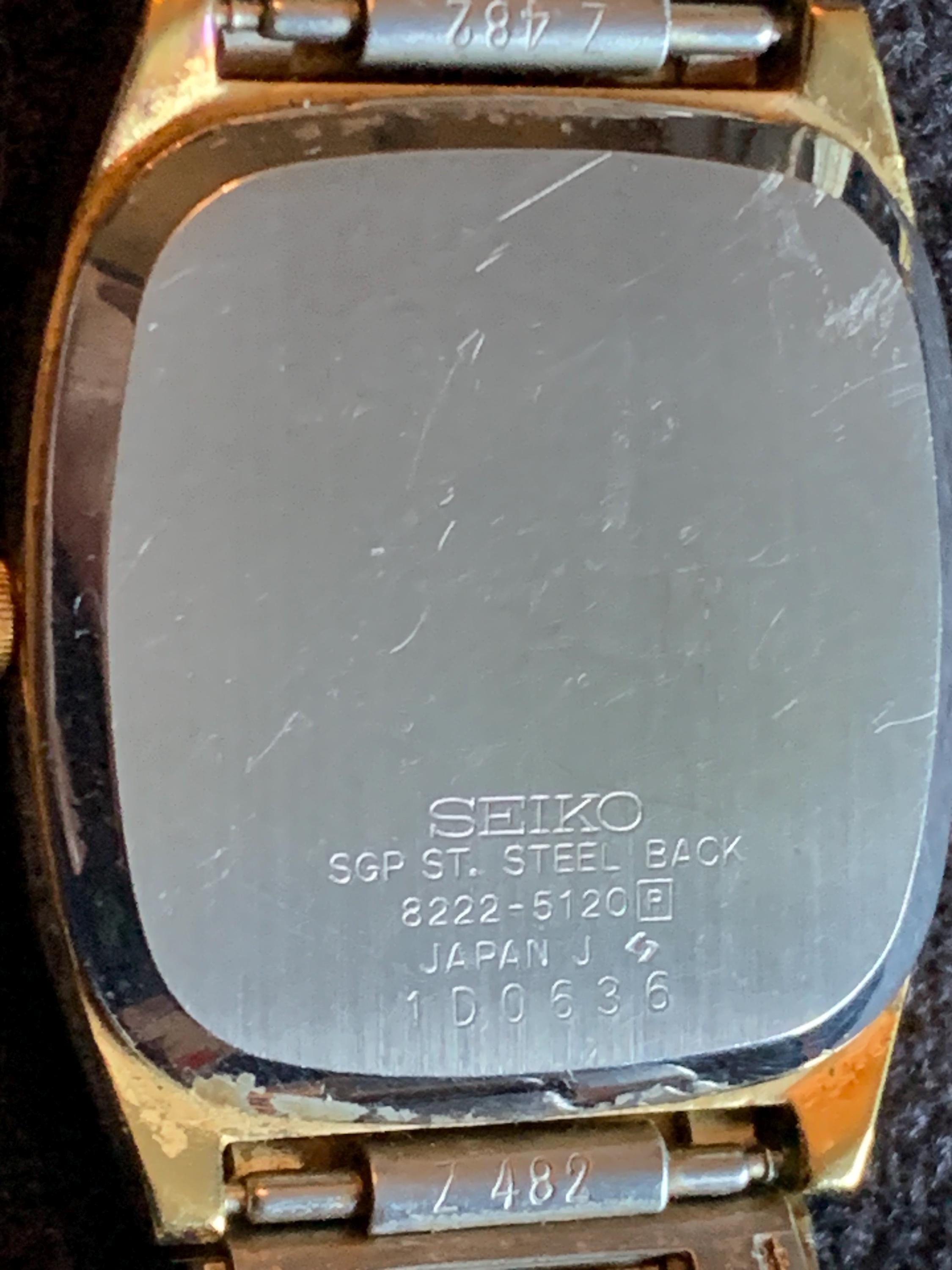 Vintage Seiko 8222 5120 SQ Gold Tone Mens Watch - Etsy UK