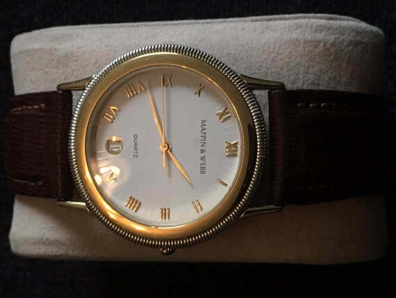 Vintage Mappin and Webb Quartz gold tone watch - image 4