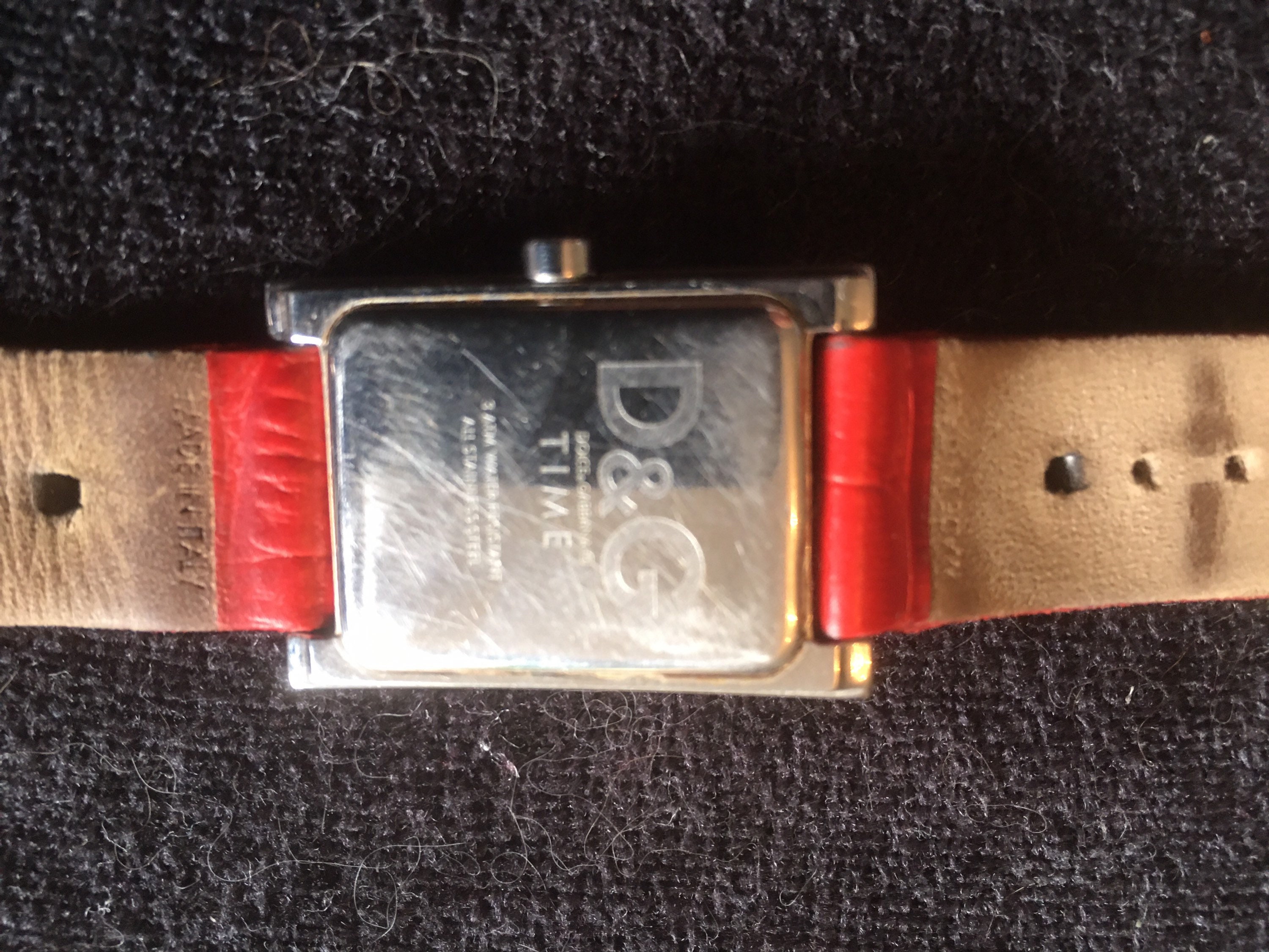 Dolce and Gabbana Ladies Watch With Red Leather Strap With - Etsy