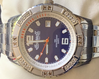 Vintage Ingersoll Diver Style Silver tone Mens watch sivyers53
