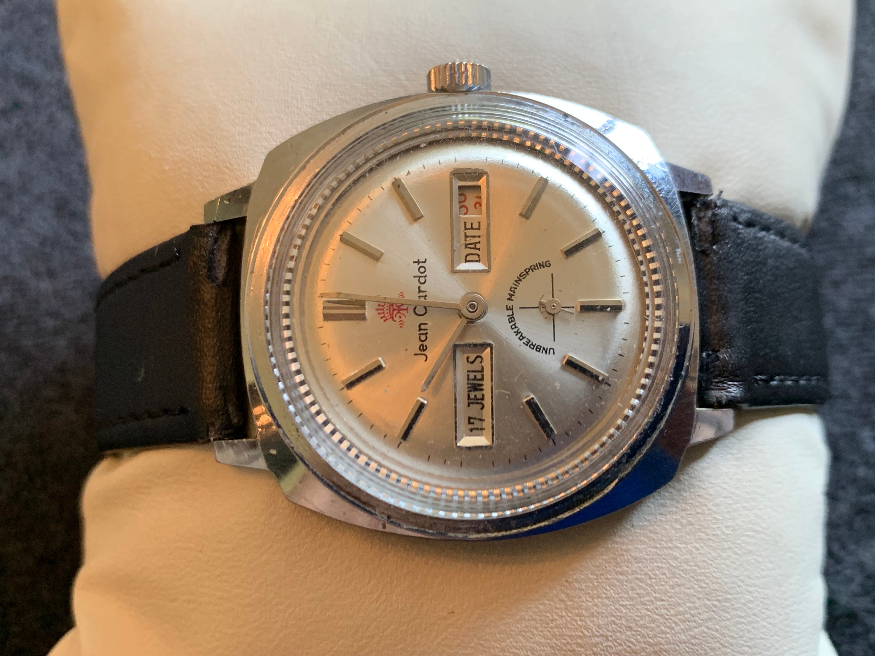 Vintage Rare Jean Cardot Tropicalized Silver Tone Watch Sivyers63 Etsy Australia