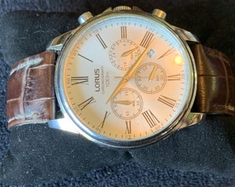 Vintage Mens Lorus Chronograph 100M Quartz watch