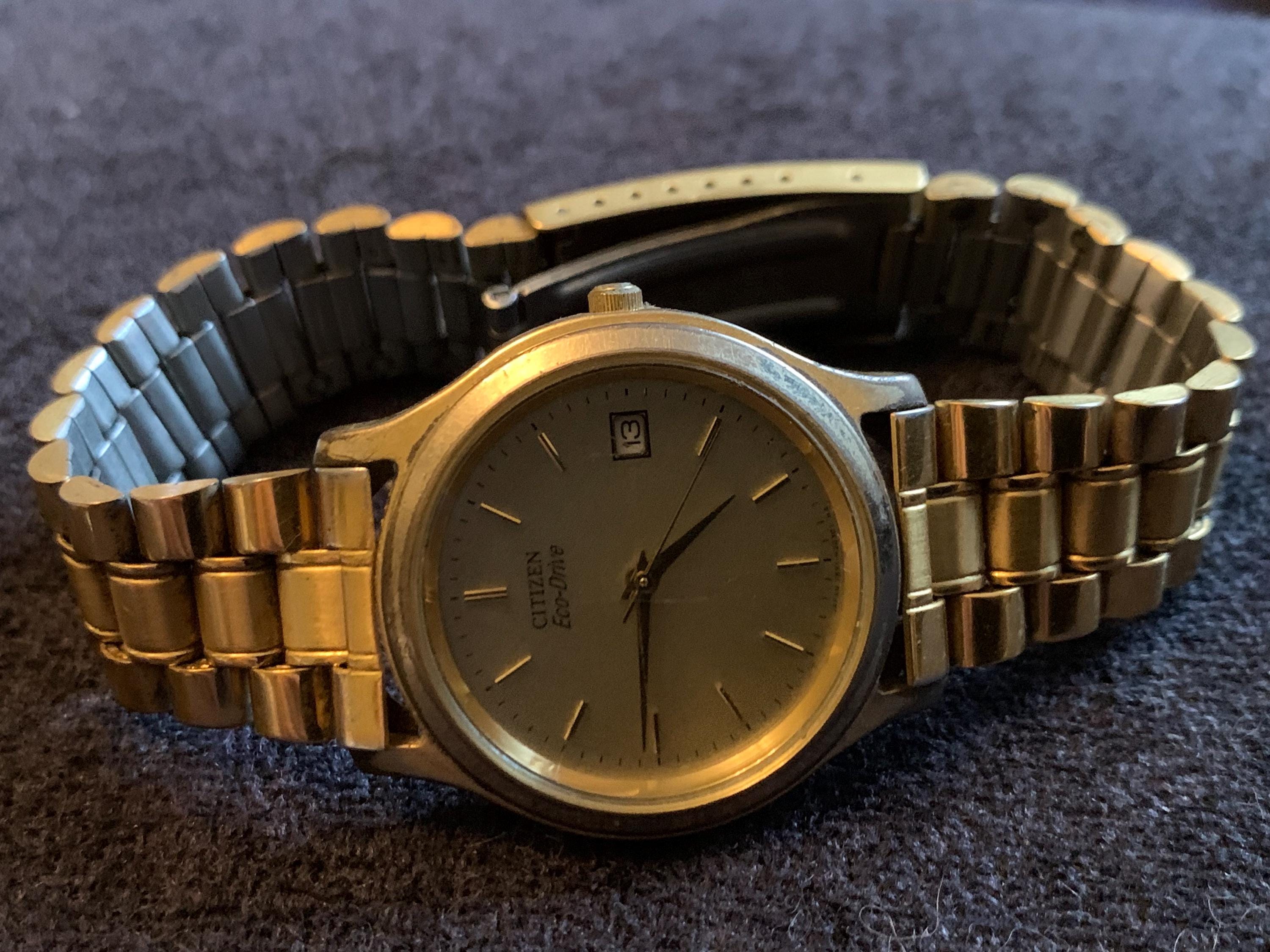Citizen Eco Drive 7821 Gold Tone Men's Quartz Watch - Etsy