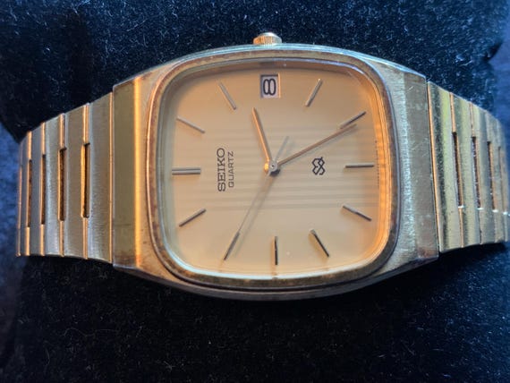 Vintage Seiko 8222 5120 SQ Gold Tone Mens Watch - Etsy Denmark