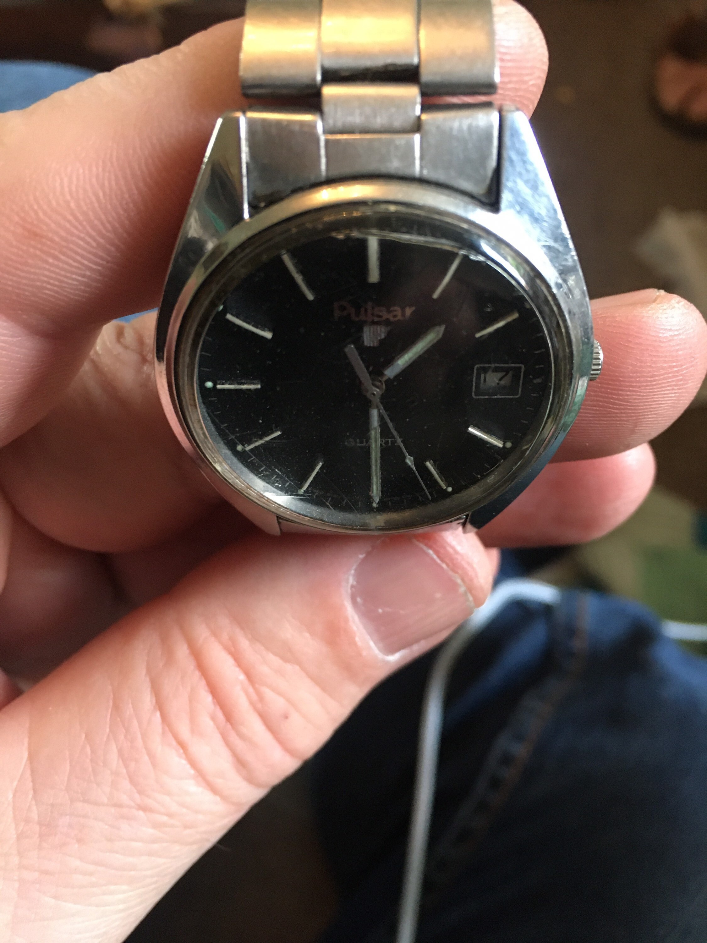 Vintage Mens Pulsar Seiko Silver Tone Watch - Etsy Singapore display picture 3