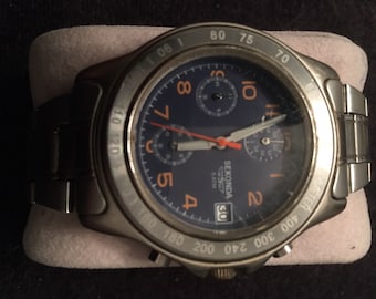 Vintage Sekonda herrkvarts kronografklocka