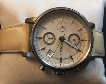 Vintage Fossil unisex Silver tone watch