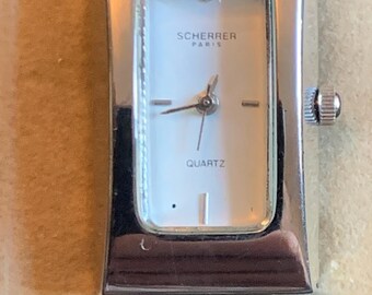 Montre Femme SCHERRER Paris - Modèle Classique Métal Argenté, Mouvement à Quartz, Occasion
