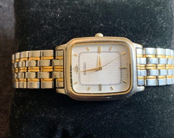Vintage very rare Men's Lassale (Seiko) Silver tone quartz watch