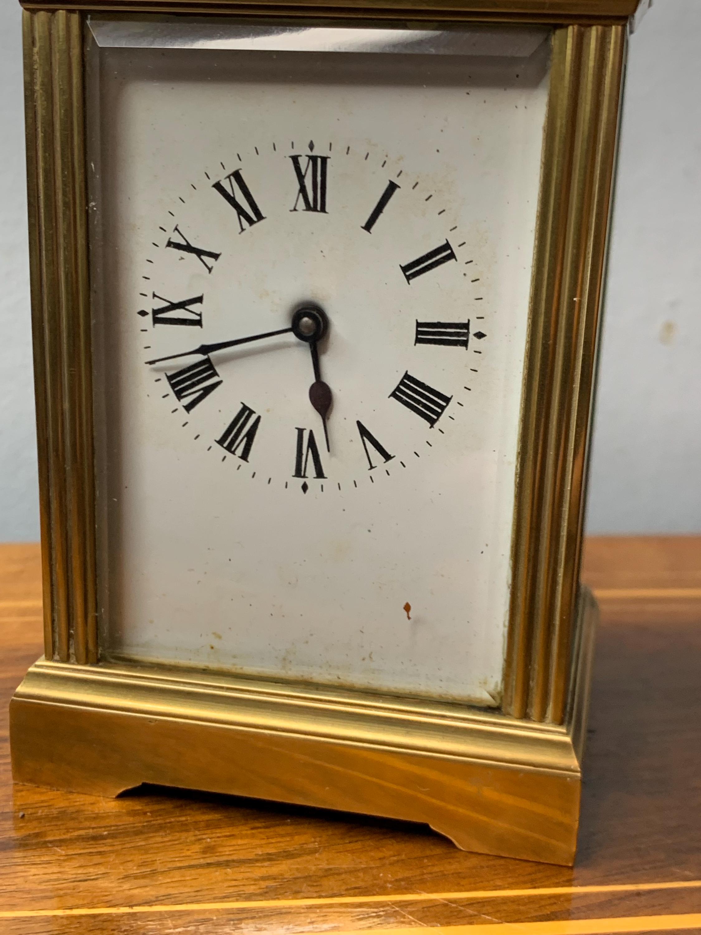 Vintage French Brass Carriage Clock With Key - Etsy