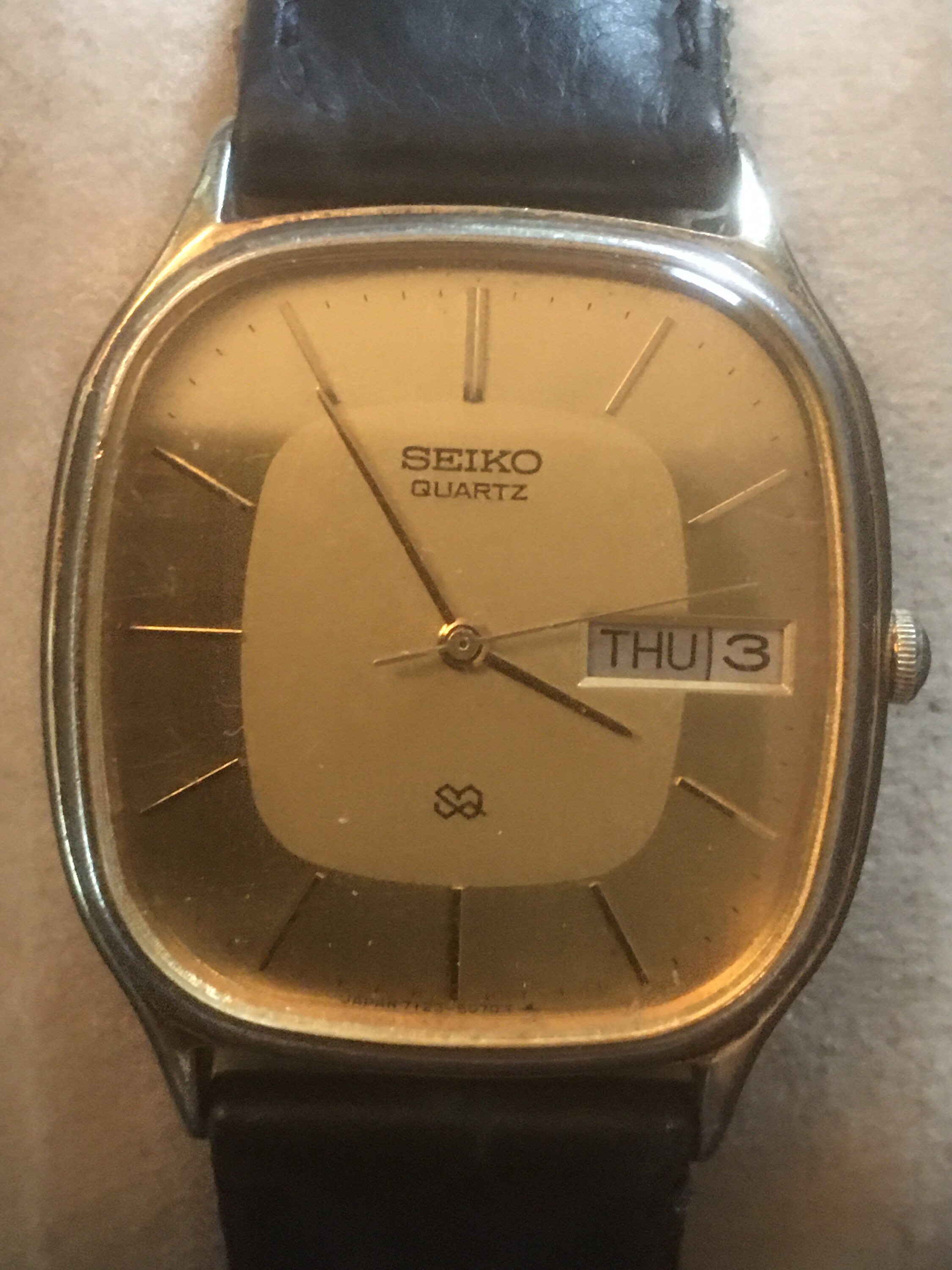 Vintage Seiko 7123-5090 SQ Gold Tone Mens Watch - Etsy