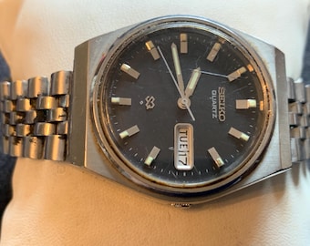 Vintage Seiko SQ Silver tone Mens watch
