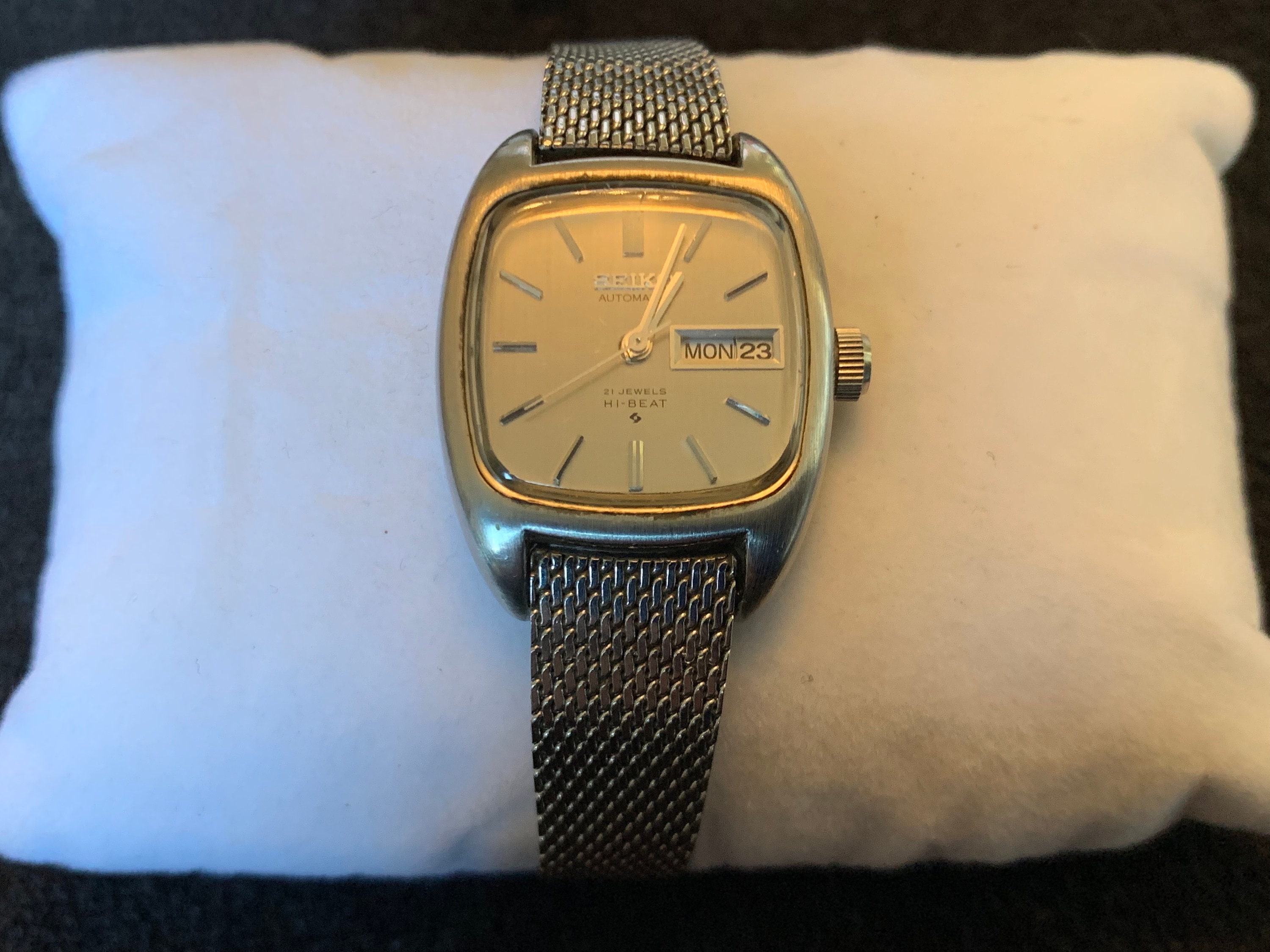 Vintage Rare Automatic Seiko Hi Beat 2706-3010 Silver Tone Automatic ...