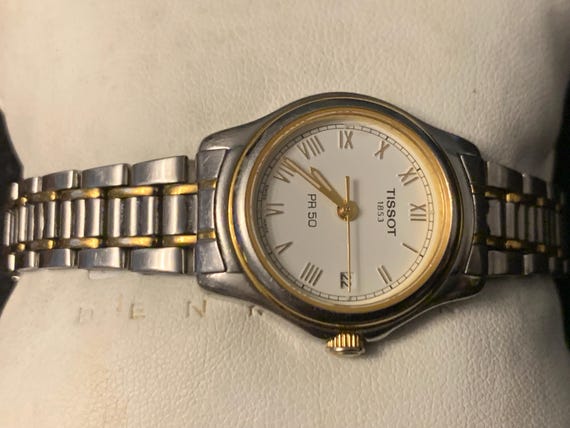 Vintage Tissot 1853 PR50 Ladies Gold and Silver Tone Watch - Etsy