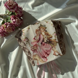 Tapestry Corset Top Renaissance Vintage Style / Gift for Valentines Day