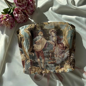 Tapestry Corset Top Renaissance Vintage Style / Gift for Valentines Day