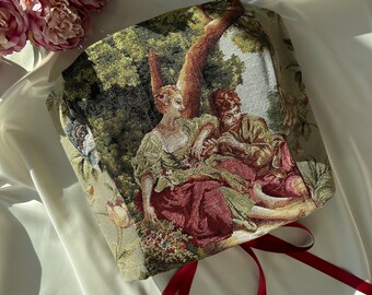 Tapestry Corset Top Renaissance Vintage Style / Gift for Valentines Day